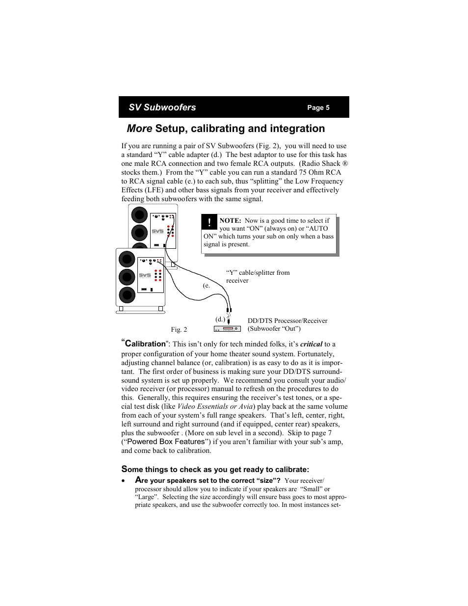 More setup, calibrating and integration | SV Sound SVS PB1-Plus User Manual | Page 5 / 16