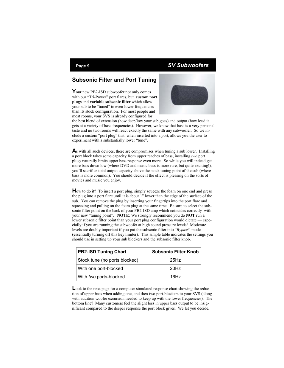 SV Sound SVS PB2-ISD User Manual | Page 9 / 14