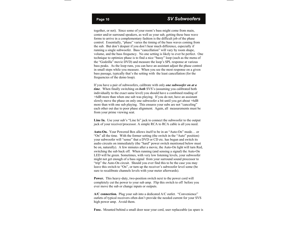 SV Sound PB10-ISD User Manual | Page 10 / 16