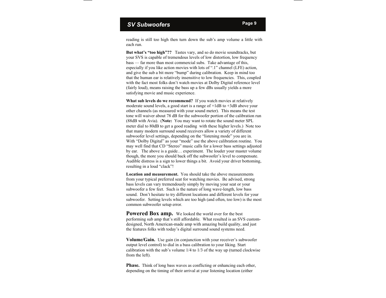 SV Sound PB10-ISD User Manual | Page 9 / 16