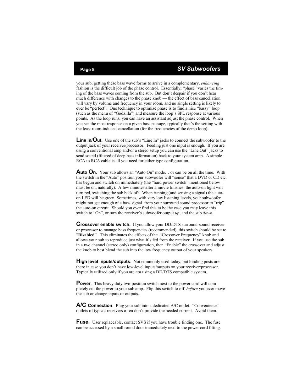 SV Sound SVS PB2-Ultra User Manual | Page 8 / 16