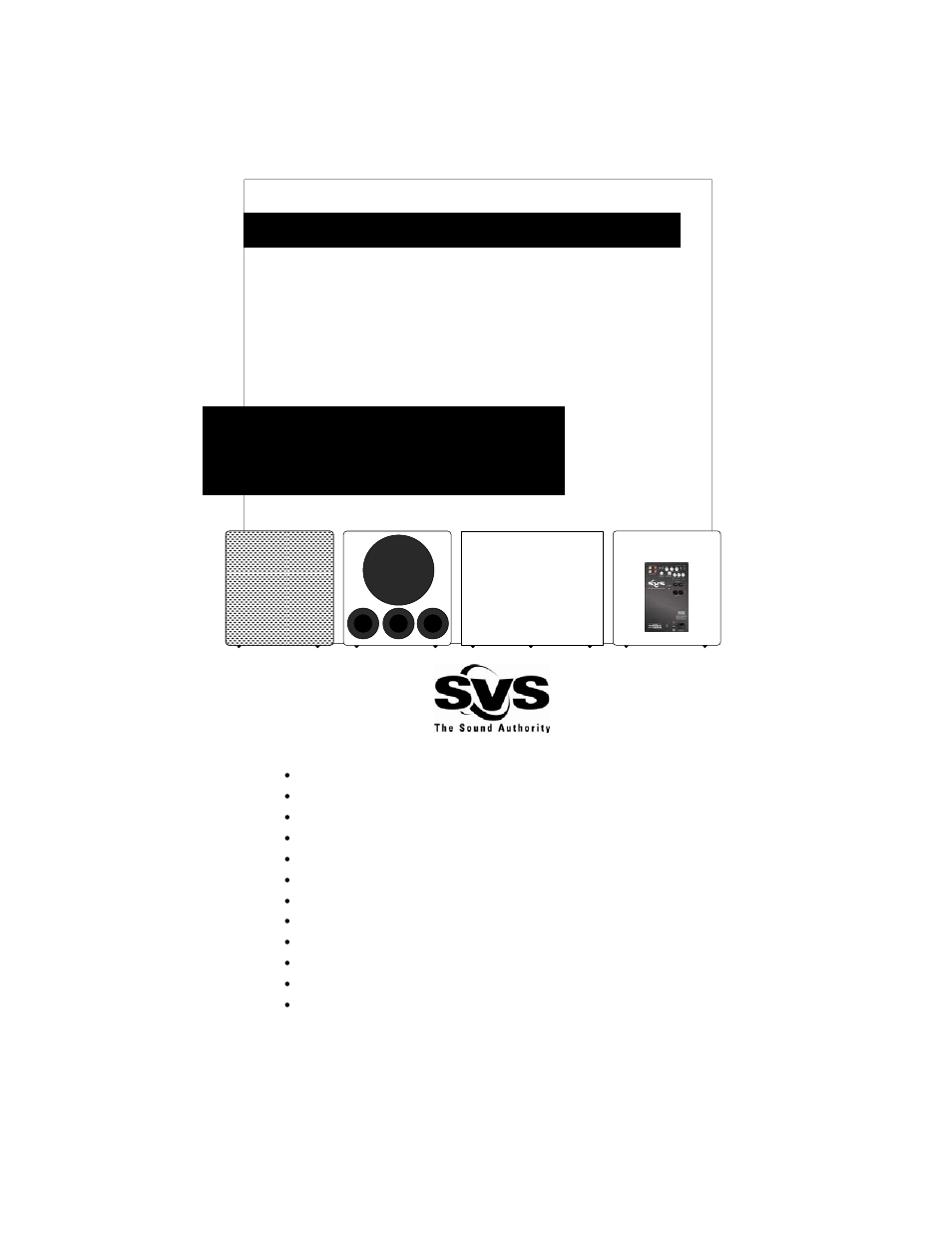 SV Sound SVS PB13 User Manual | 24 pages