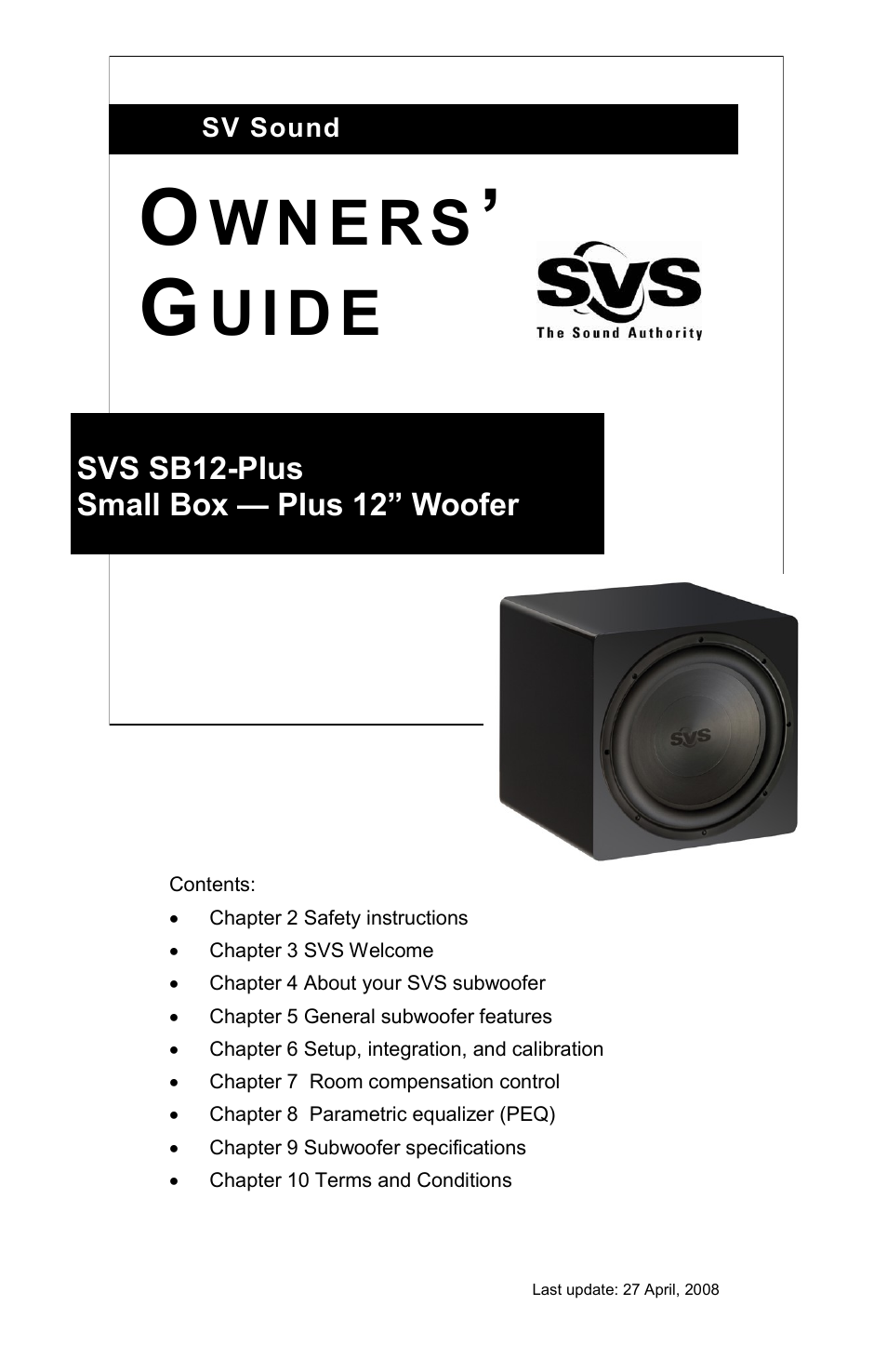 SV Sound SB12-Plus User Manual | 19 pages