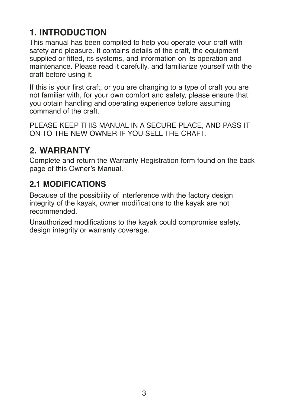 Introduction, Warranty | Stearns YUKATAT B523 User Manual | Page 5 / 20