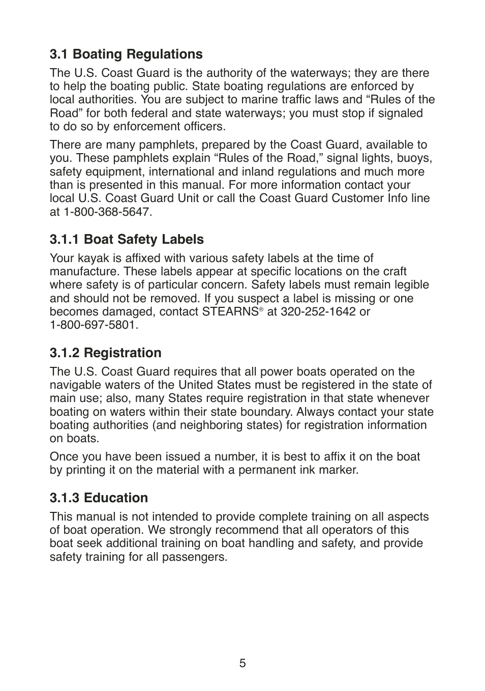 Stearns YUKATAT B523 User Manual | Page 7 / 20