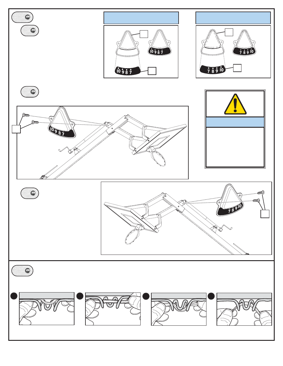 A. b. 15, Important, Set-up for right side set-up for left side | Spalding M88724C1 User Manual | Page 16 / 20