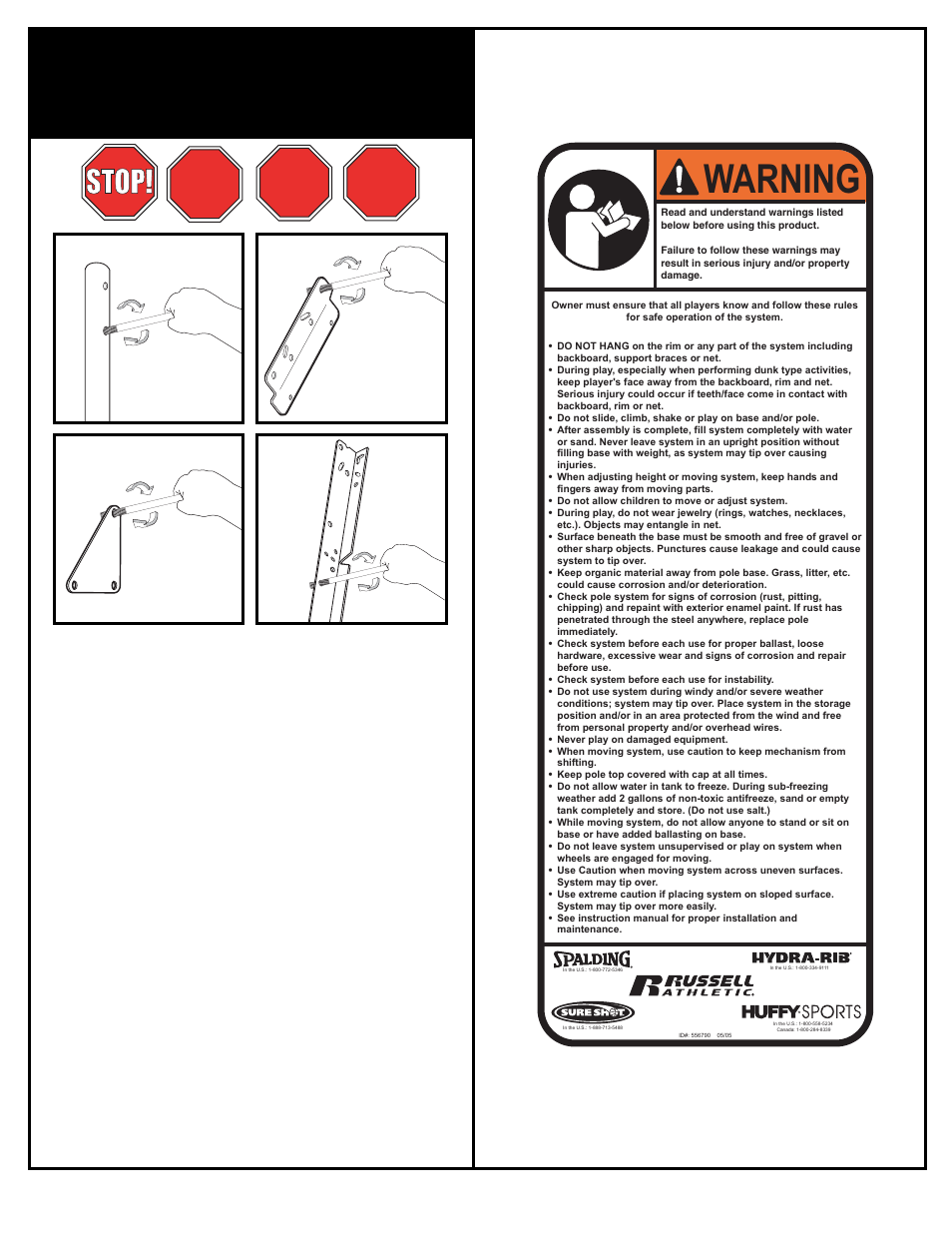 Warning, Stop, Halt | Alto! alto! ¡alto | Spalding M6525041 User Manual | Page 4 / 27