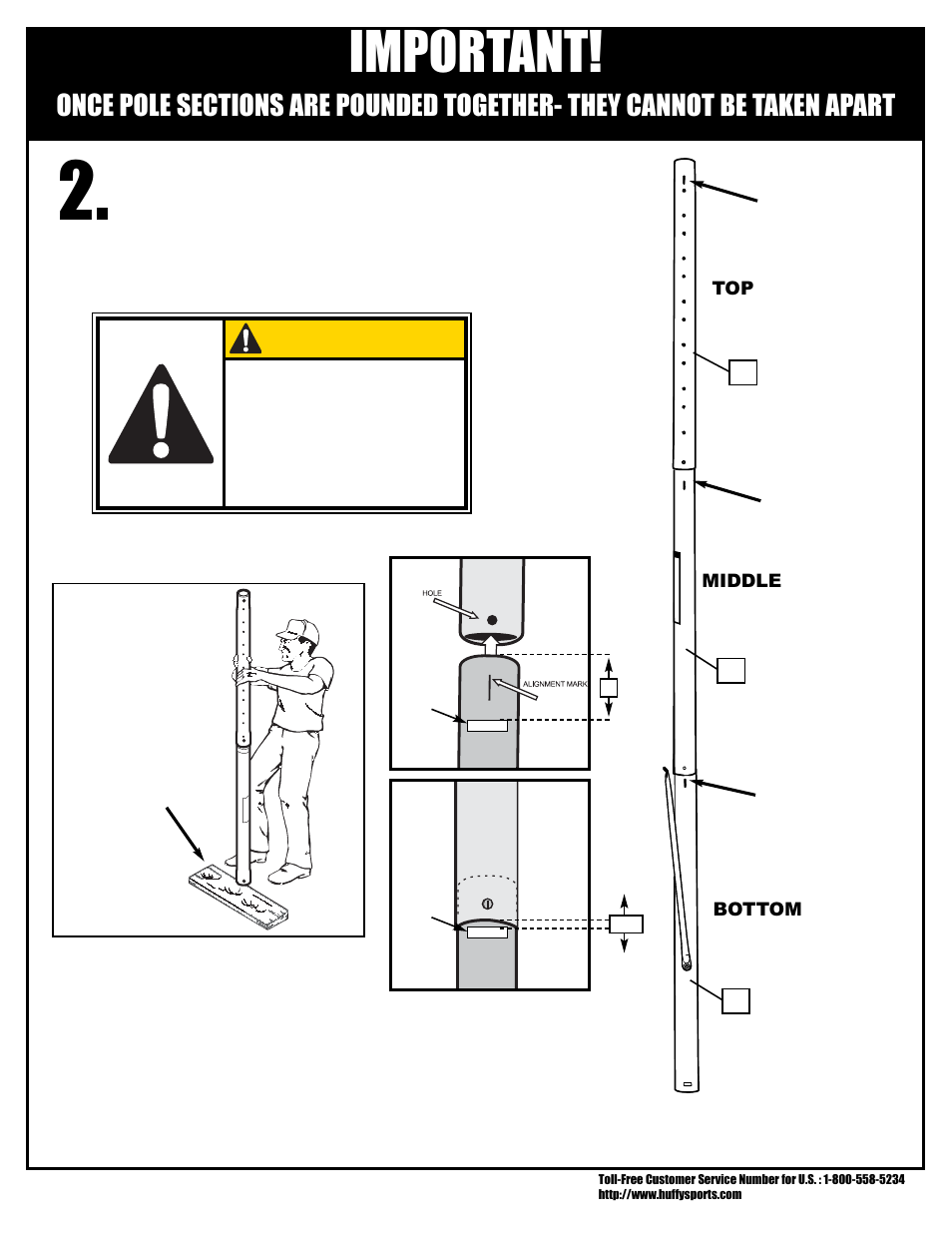Important, Caution | Spalding 21173402 User Manual | Page 8 / 18