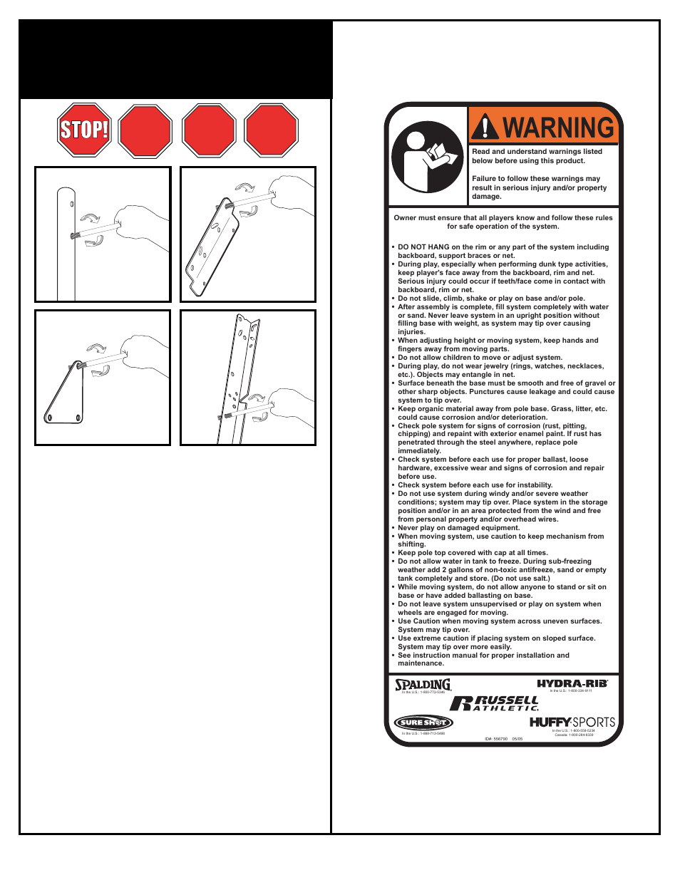 Warning, Stop, Halt | Alto! alto! ¡alto | Spalding M662034 User Manual | Page 4 / 37