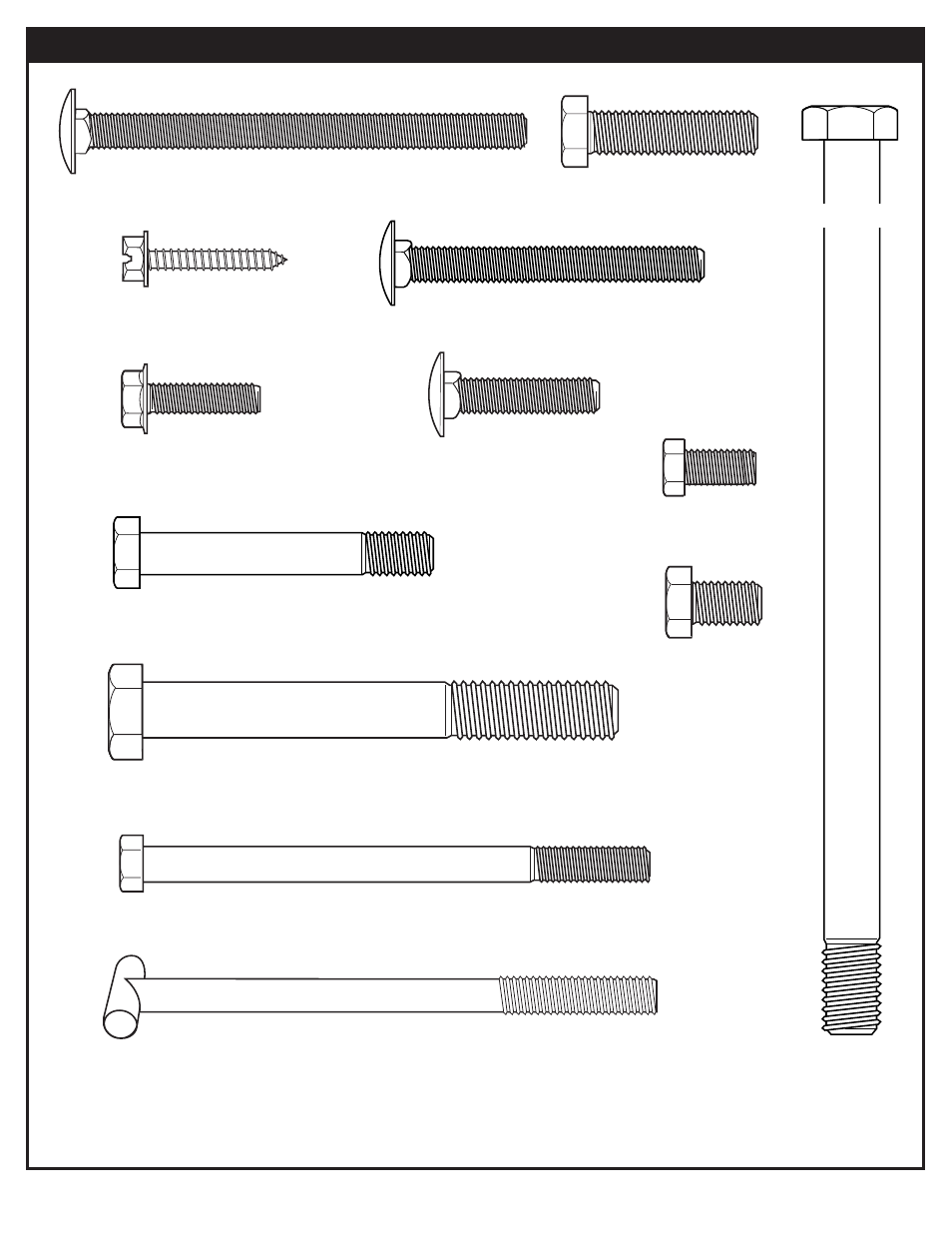 Hardware identifier (bolts & screws) | Spalding M6611341 User Manual | Page 8 / 64