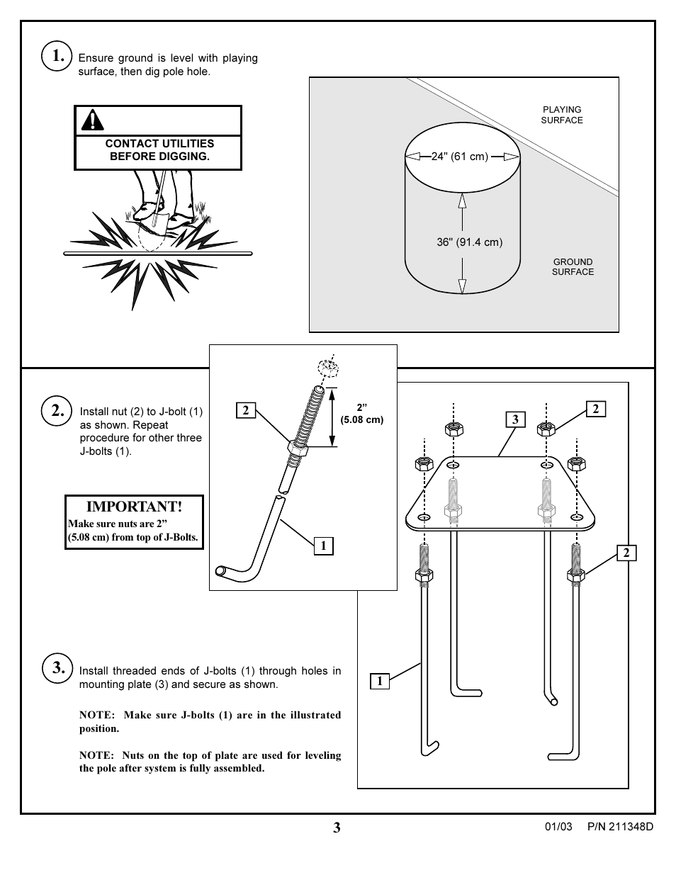 Warning, Important | Spalding 211348D User Manual | Page 3 / 16