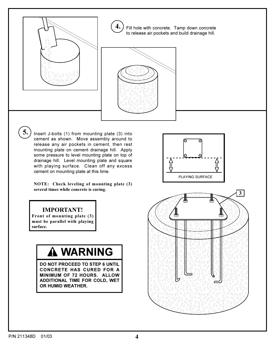 Warning, Important | Spalding 211348D User Manual | Page 4 / 16