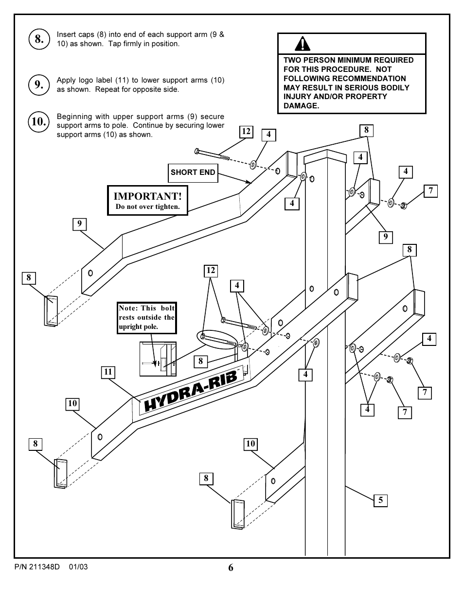 Warning | Spalding 211348D User Manual | Page 6 / 16