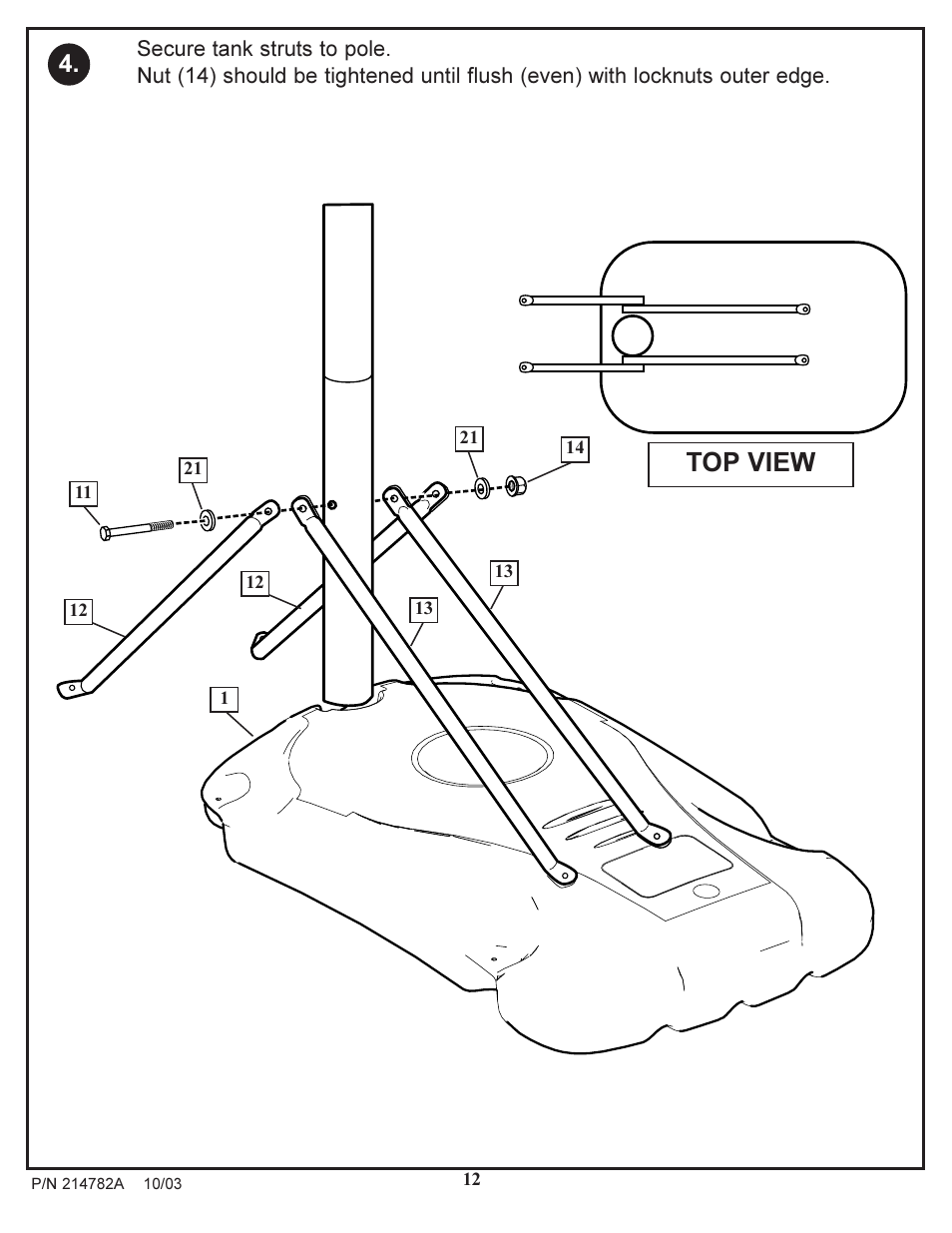 Top view | Spalding 214782A User Manual | Page 12 / 43