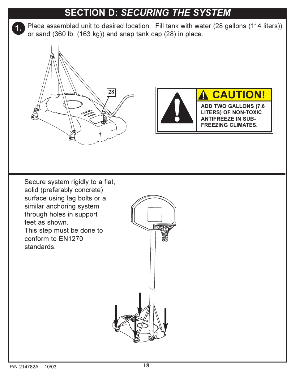 Caution | Spalding 214782A User Manual | Page 18 / 43