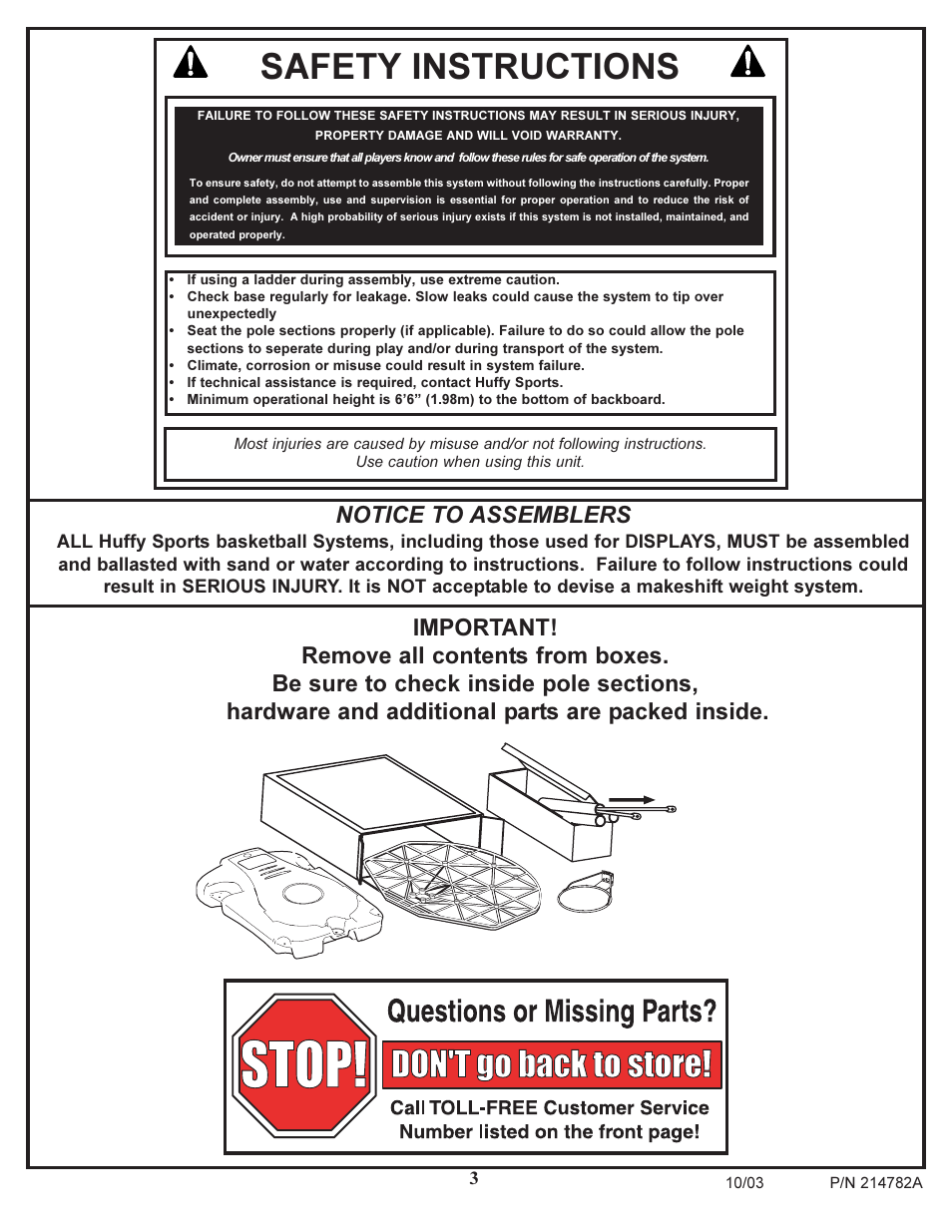 Safety instructions | Spalding 214782A User Manual | Page 3 / 43