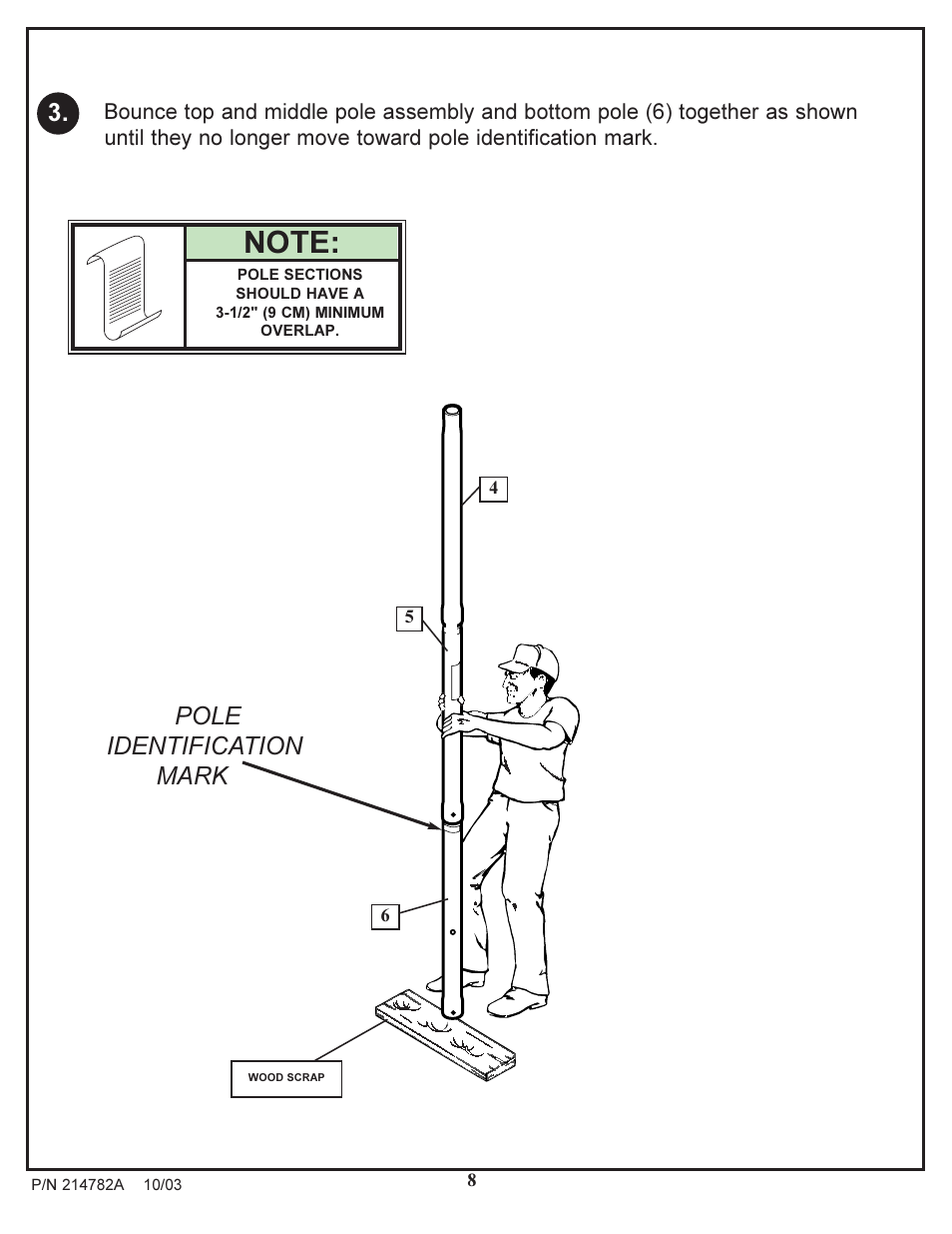 Pole identification mark | Spalding 214782A User Manual | Page 8 / 43