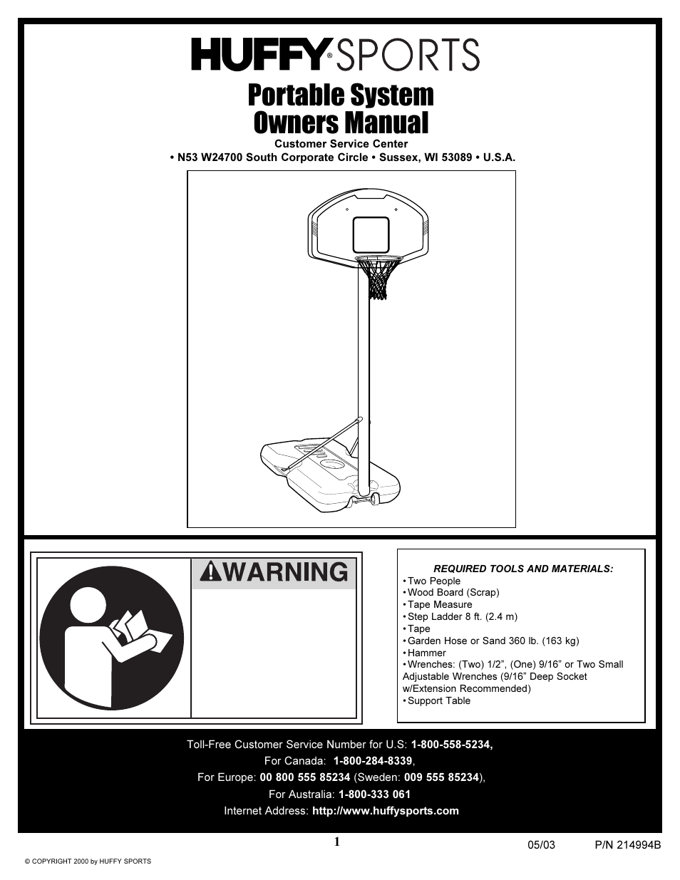 Spalding 214994B User Manual | 24 pages