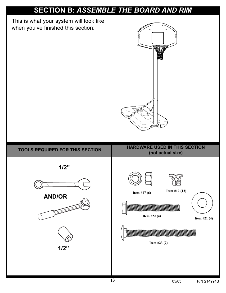 1/2” and/or | Spalding 214994B User Manual | Page 13 / 24