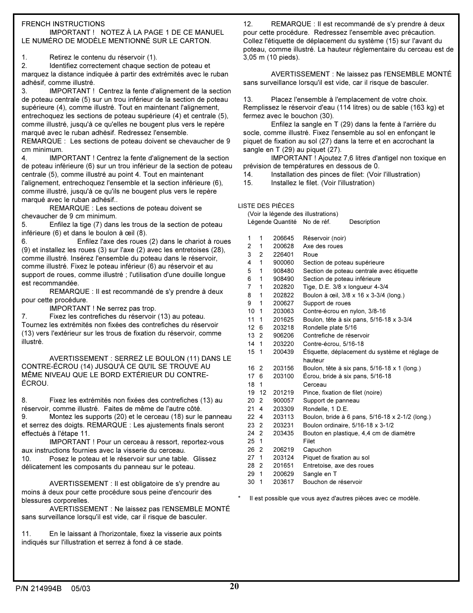 Spalding 214994B User Manual | Page 20 / 24