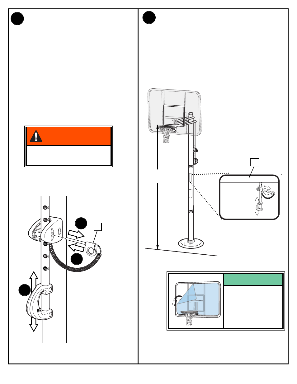 Warning, B. a. c, 35 do not allow children to adjust height | Spalding M881119 User Manual | Page 32 / 32