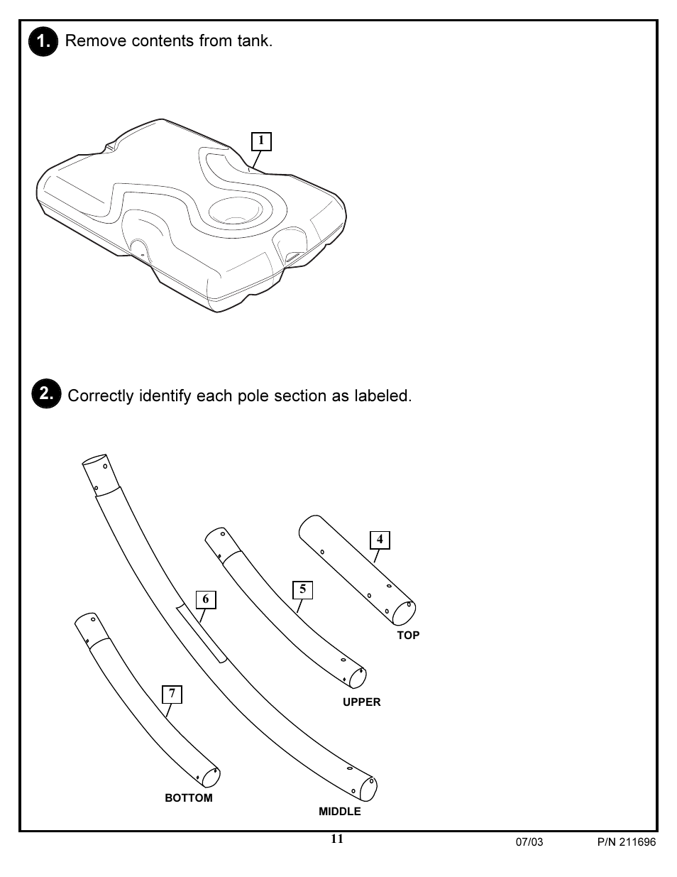 Remove contents from tank | Spalding 211696 User Manual | Page 11 / 26