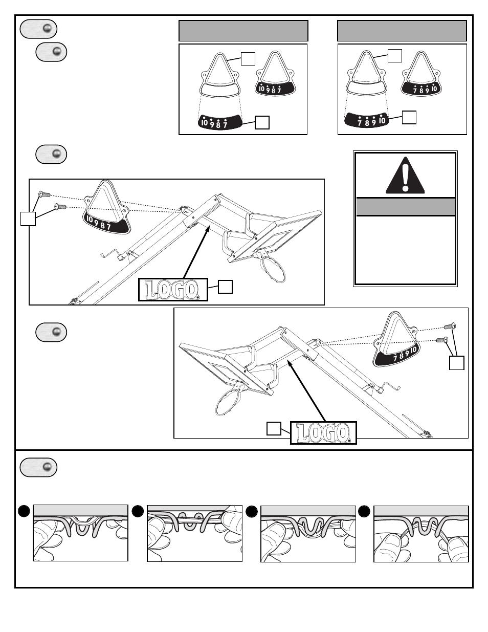 A. 15, Important, Set-up for right side set-up for left side | Spalding M86724C User Manual | Page 15 / 19
