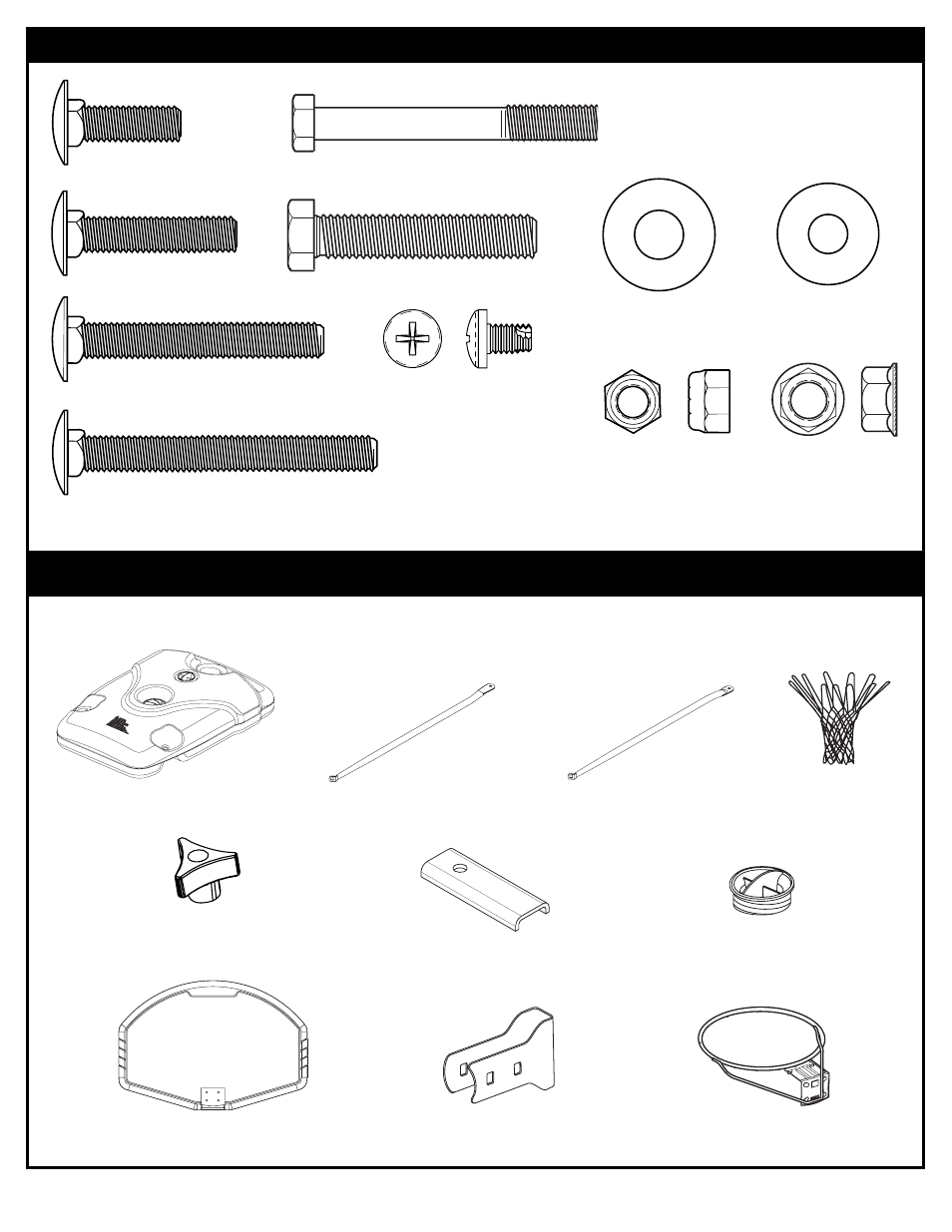 Parts identifier- actual size, Parts identifier- not actual size | Spalding 211230 User Manual | Page 6 / 16