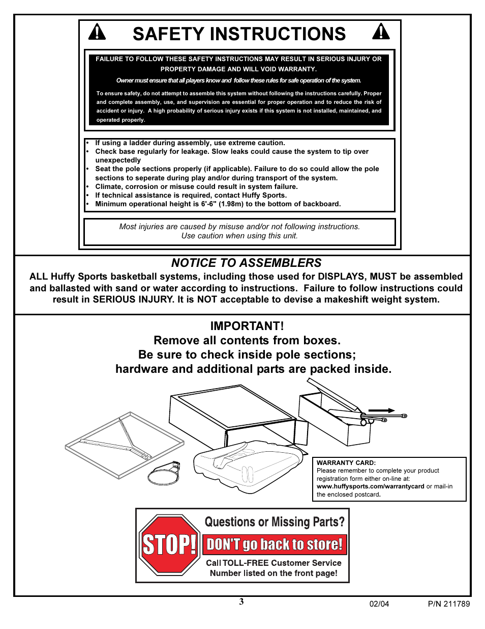 Safety instructions | Spalding 211789 User Manual | Page 3 / 32
