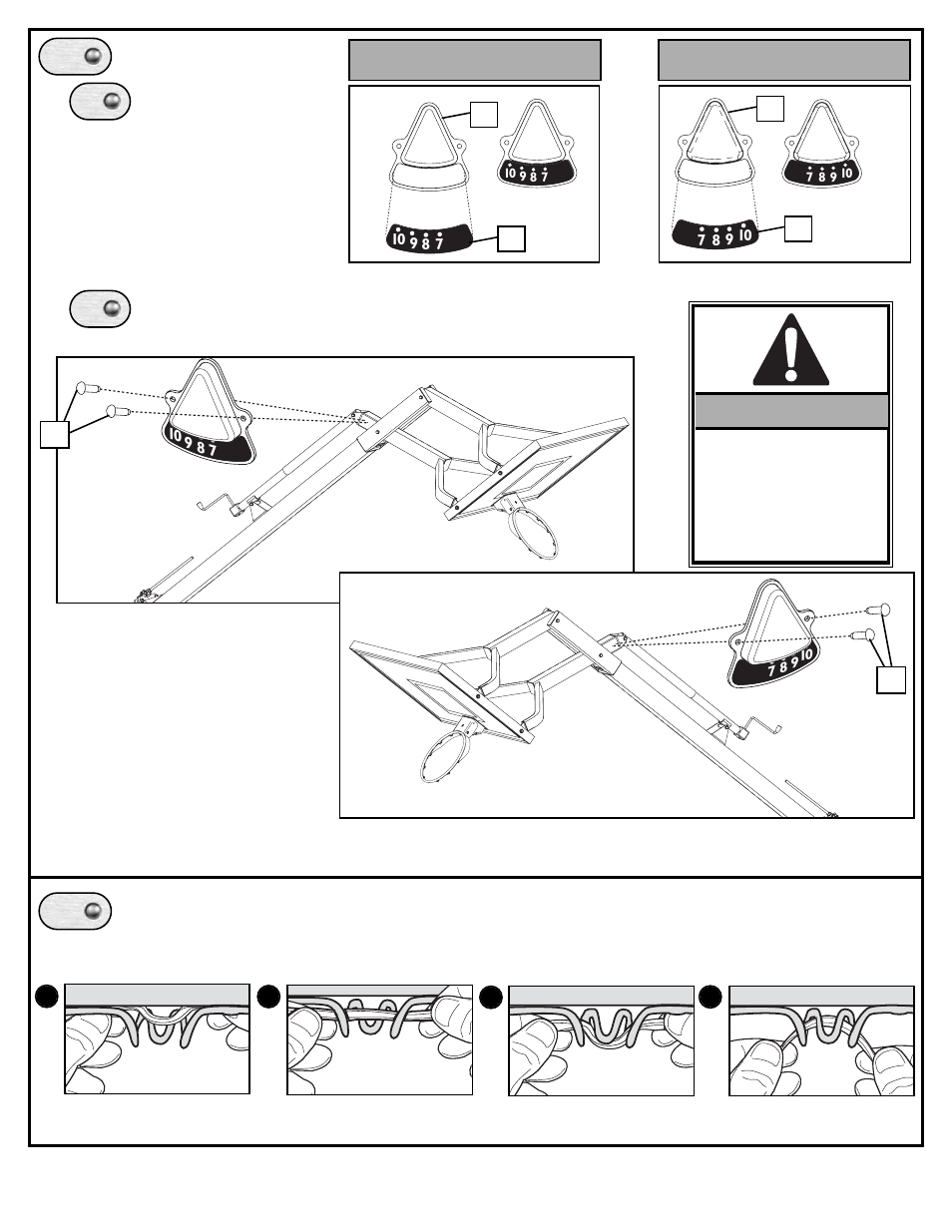 A. b. 15, Important, Set-up for right side set-up for left side | Spalding M866041 User Manual | Page 15 / 19