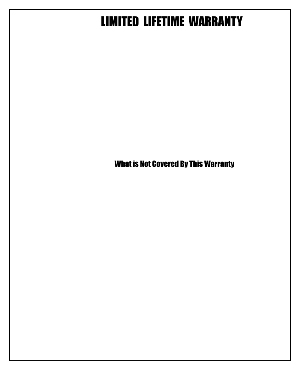 Limited lifetime warranty, What is not covered by this warranty | Spalding M866041 User Manual | Page 19 / 19