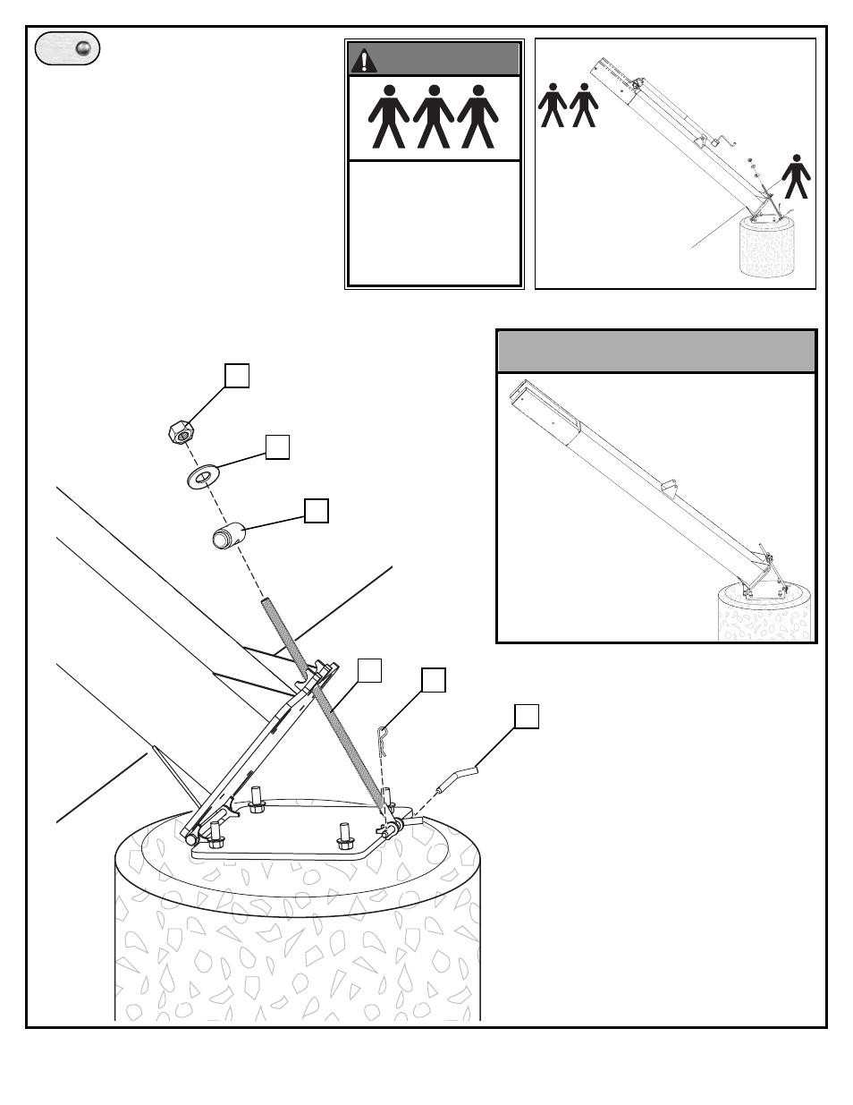 Completed assembly, Warning | Spalding M866041 User Manual | Page 9 / 19
