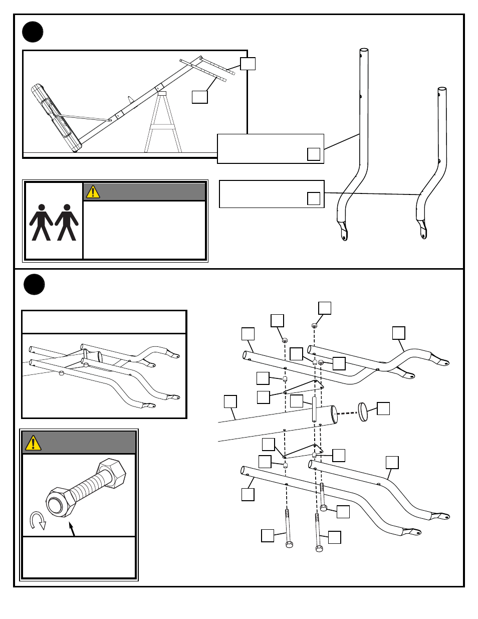 Warning, Completed assembly | Spalding M682001 User Manual | Page 13 / 23