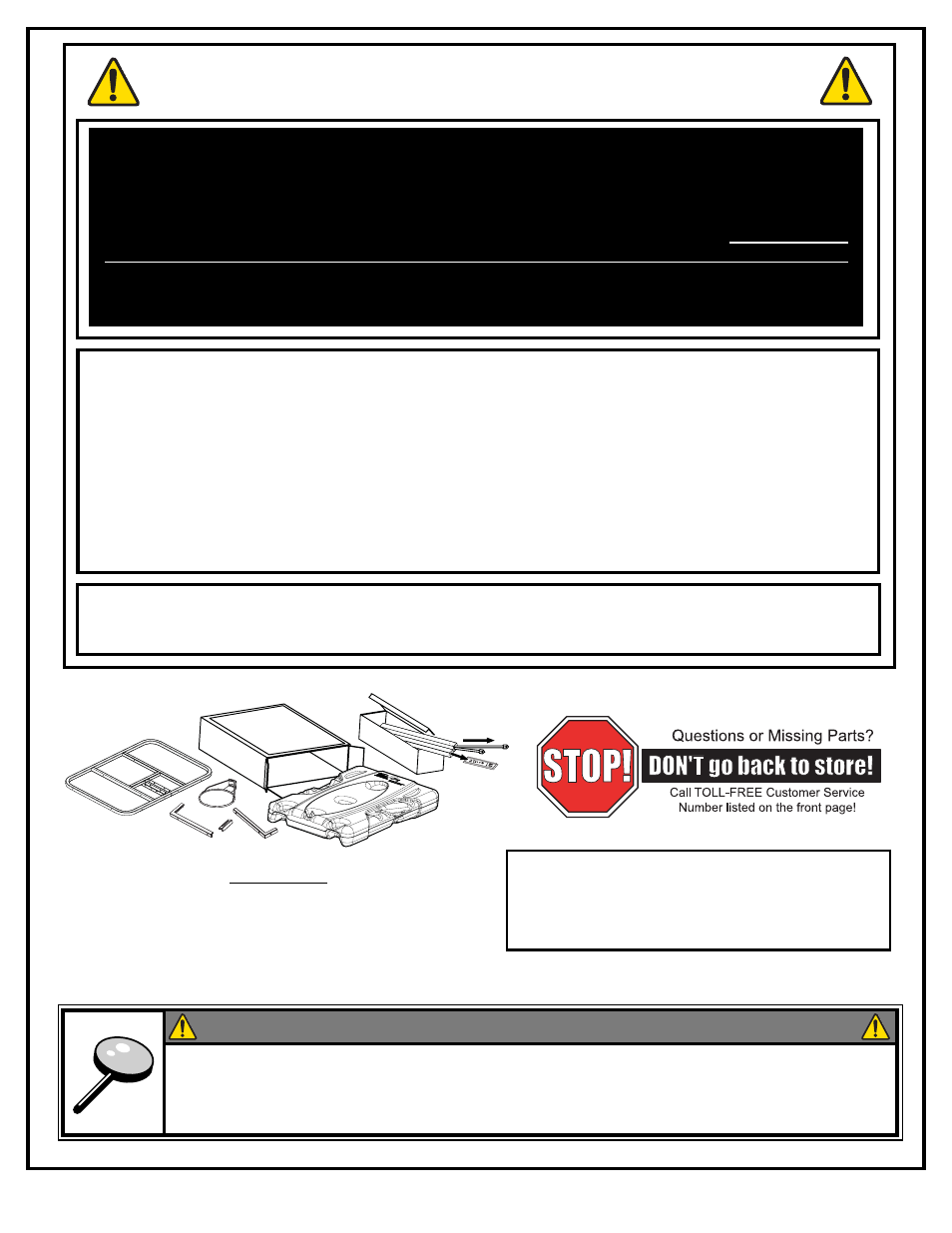 Safety instructions, Warning | Spalding M682001 User Manual | Page 3 / 23