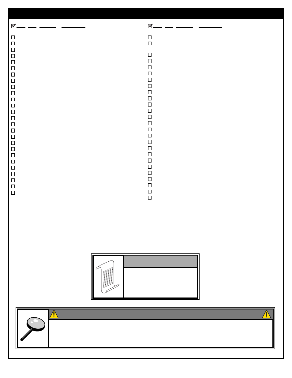 Warning, Parts list - (see hardware identifier) | Spalding M6711041 User Manual | Page 7 / 54