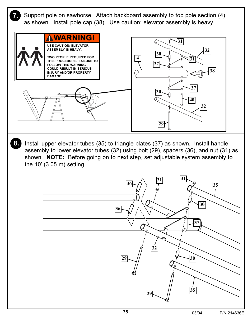 Warning | Spalding 214636E User Manual | Page 25 / 51