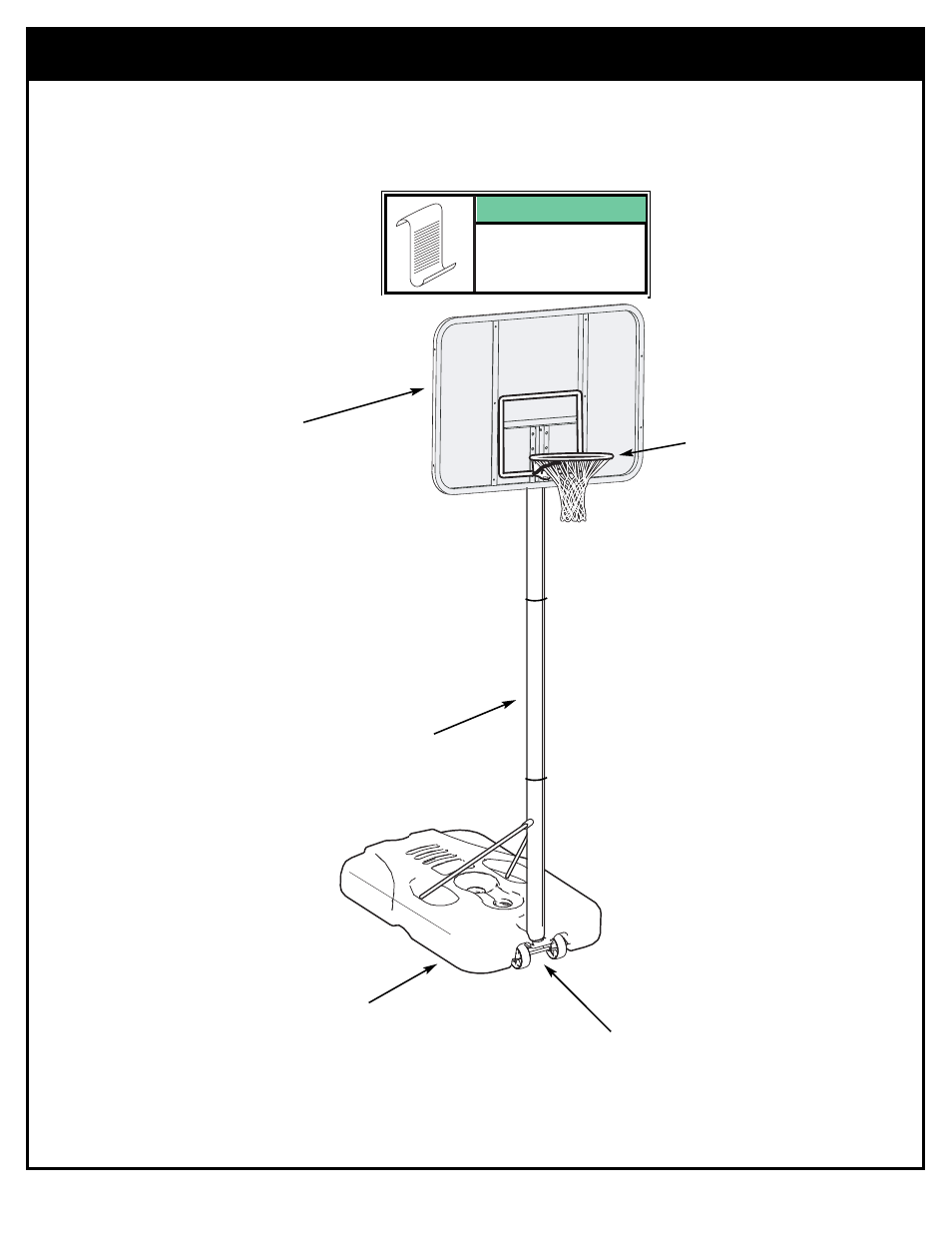 Front view | Spalding M611411 User Manual | Page 4 / 15