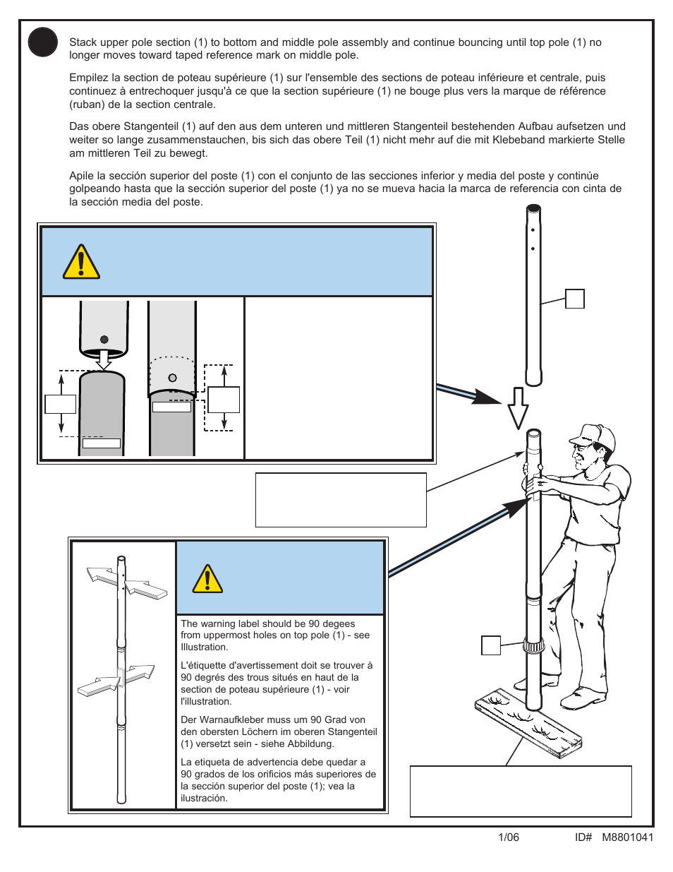 15 important! important! wichtig! ¡importante, Important! important! wichtig! ¡importante | Spalding M8801041 User Manual | Page 19 / 35