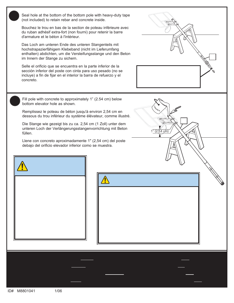 Important, Wichtig, Importante | Spalding M8801041 User Manual | Page 32 / 35