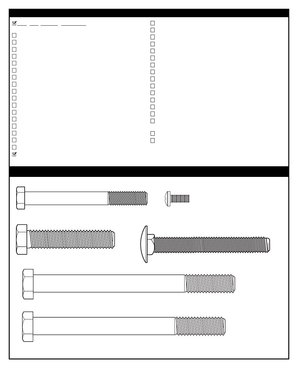 Parts list hardware identifier (bolts) | Spalding M880961 User Manual | Page 15 / 16