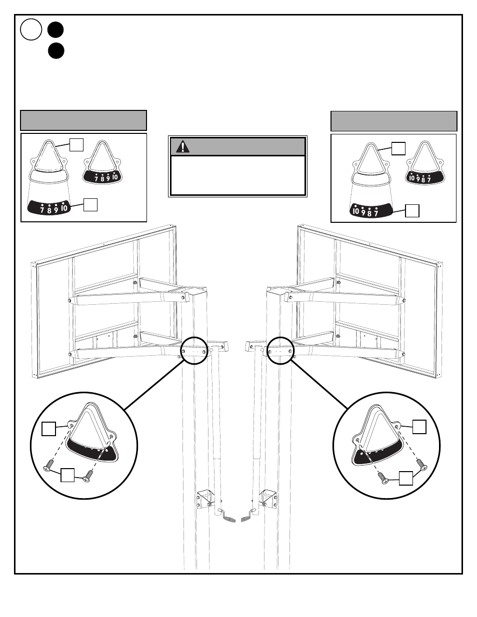 Important, Set-up for right side set-up for left side | Spalding M8809511 User Manual | Page 11 / 16