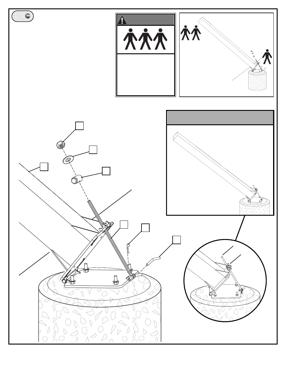 Completed assembly, Warning | Spalding M867SF12 User Manual | Page 9 / 17