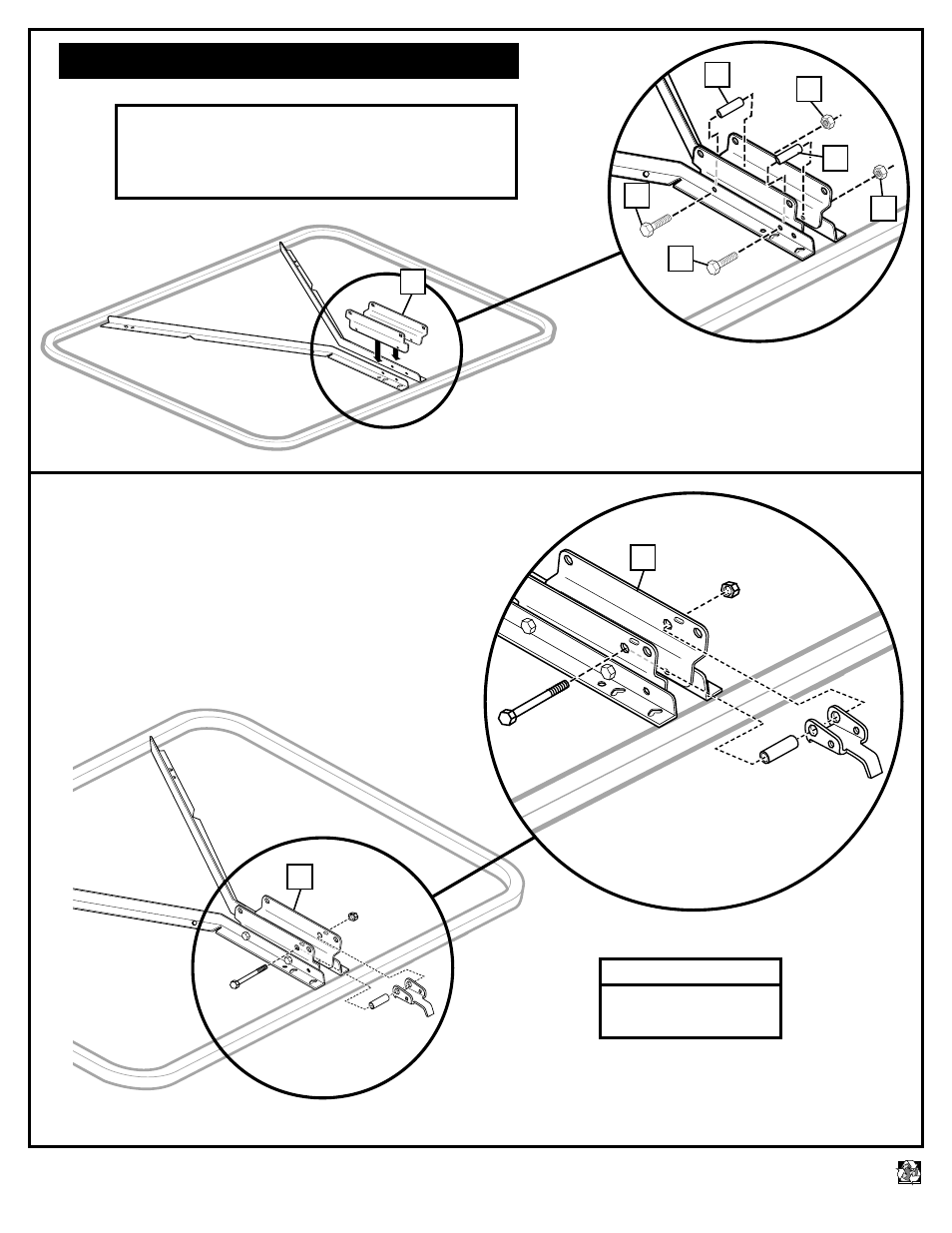 8stamped ratchet elevator mount, Important | Spalding 211540C User Manual | Page 8 / 13
