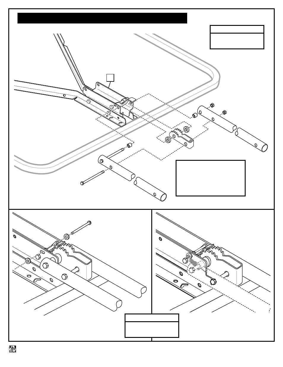 Stamped ratchet elevator mount (continued), Important | Spalding 211540C User Manual | Page 9 / 13