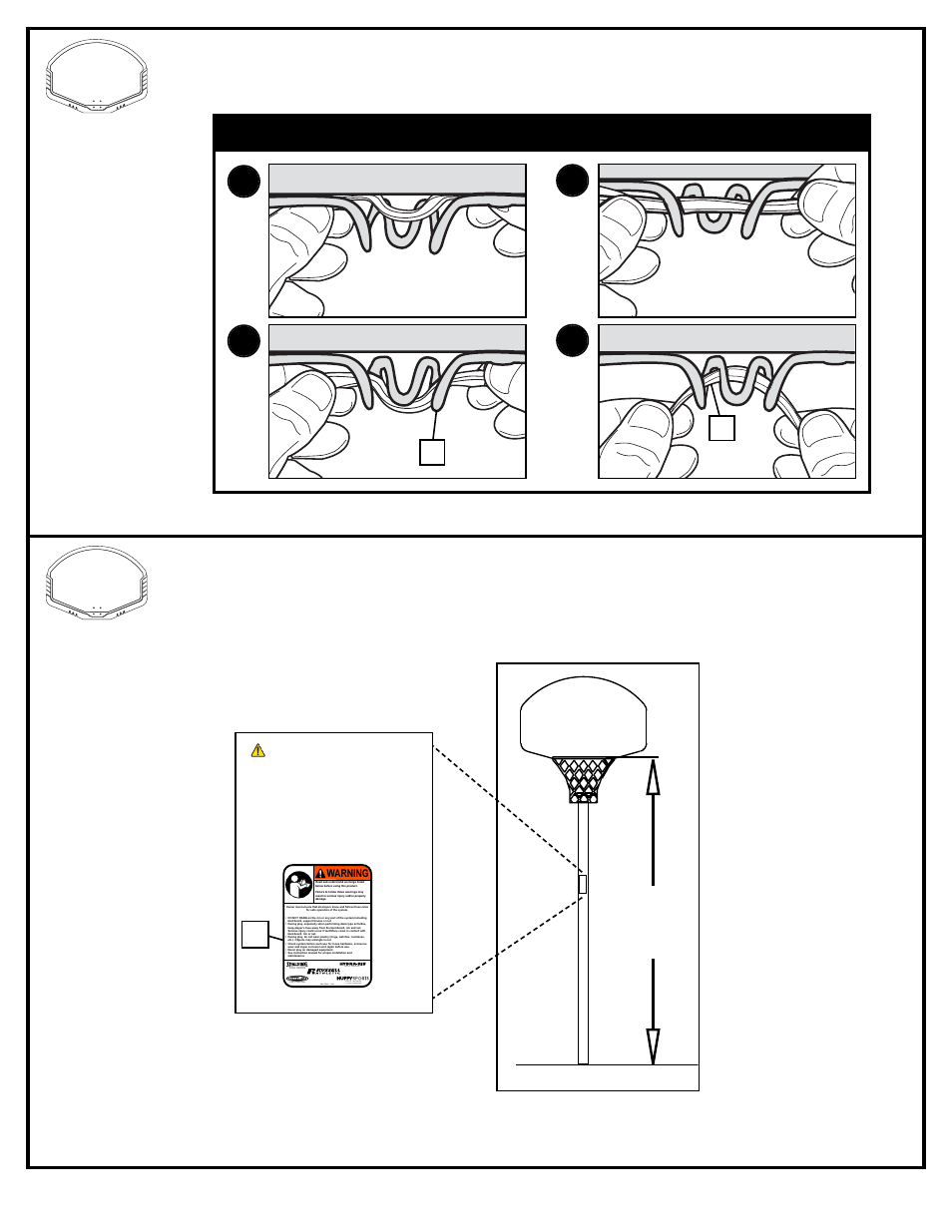 B. d. c. a, Install net (7), 1outside view | Spalding M800034 User Manual | Page 7 / 17