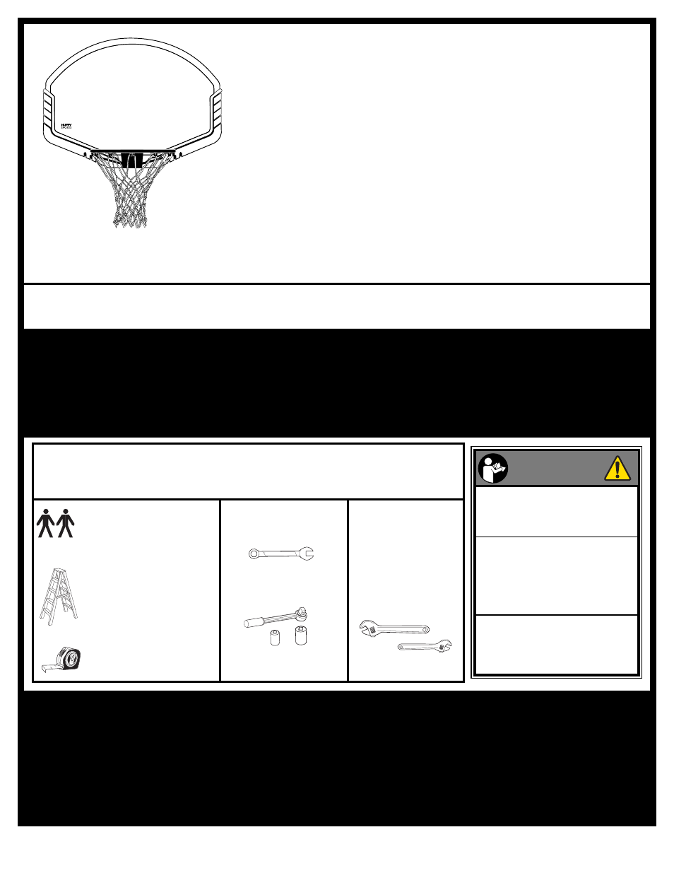 Manuel de l'utilisateur du panneau et de l'arceau, Rückwand und korbrand benutzerhandbuch, Manual del propietario del respaldo y borde | Français español deutsch | Spalding M800034 User Manual | Page 8 / 17