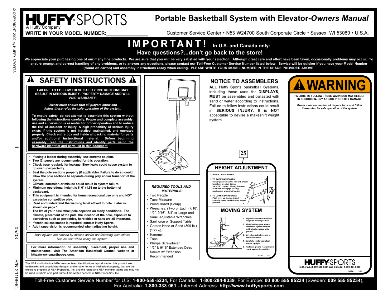 Spalding 211996C User Manual | 17 pages