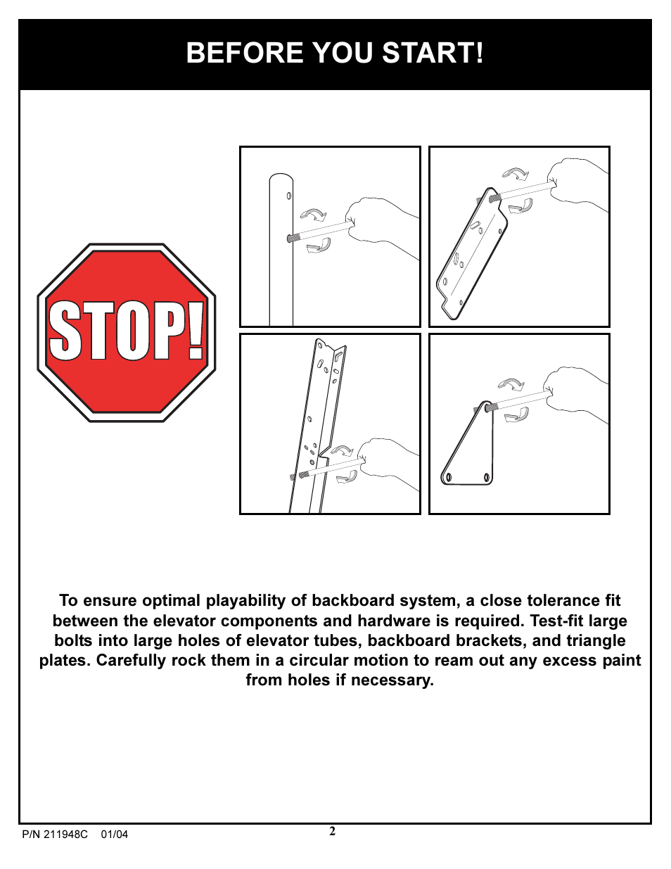 Before you start | Spalding 211948C User Manual | Page 2 / 25