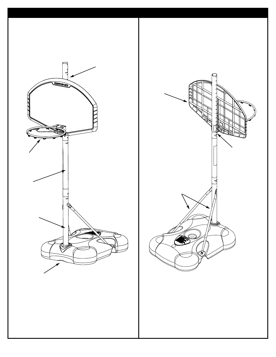 Front, Back | Spalding M5800142 User Manual | Page 4 / 27