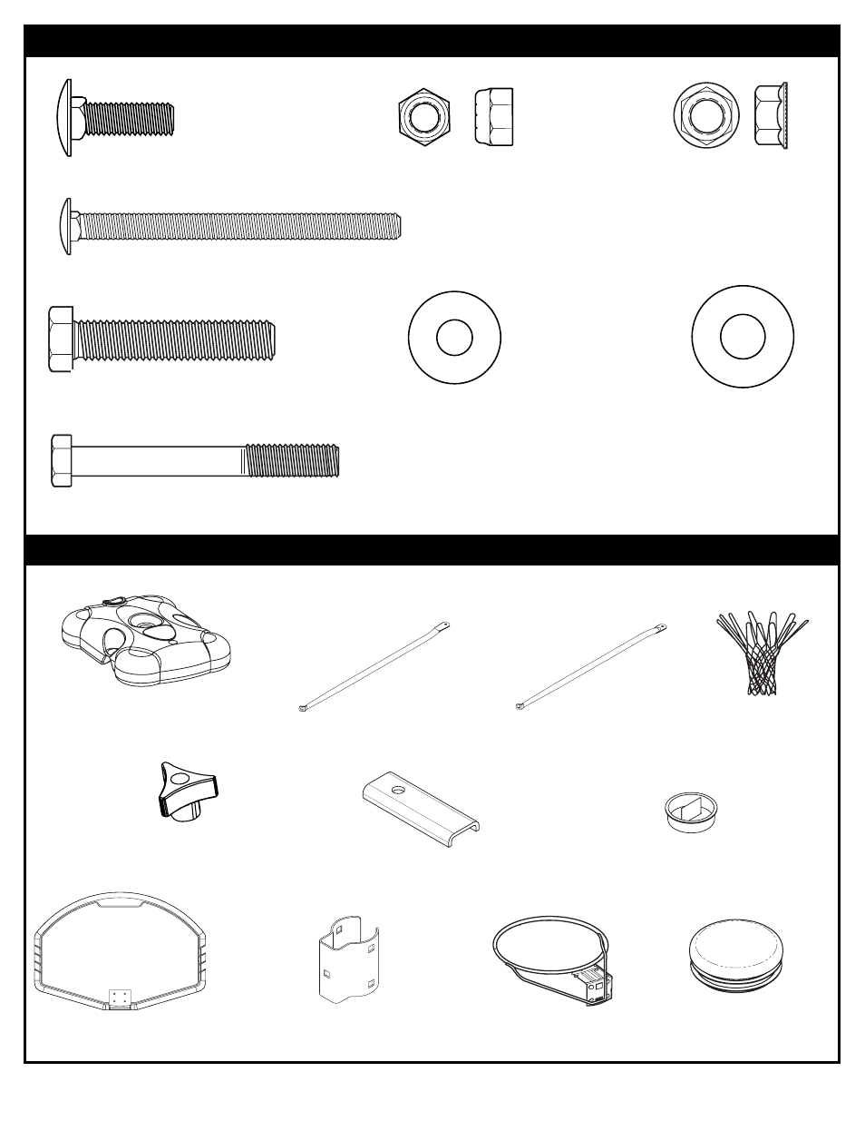 Parts identifier - actual size, Parts identifier - not actual size | Spalding M5800142 User Manual | Page 6 / 27
